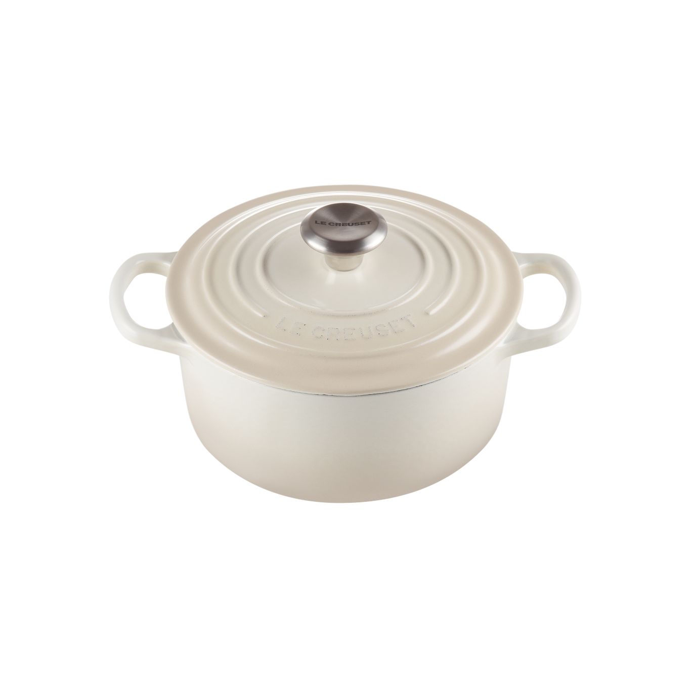 Le Creuset-Le Creuset Signature Cast Iron Round Casserole 20cm Meringue